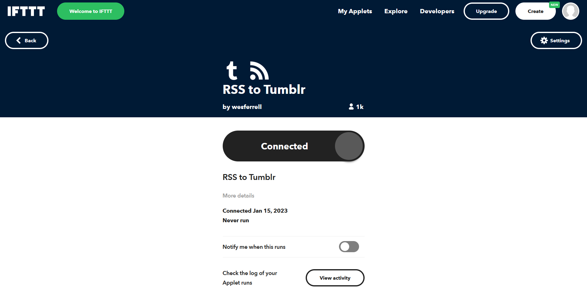 RSSとIFTTTを使ってtumblrへ自動投稿する